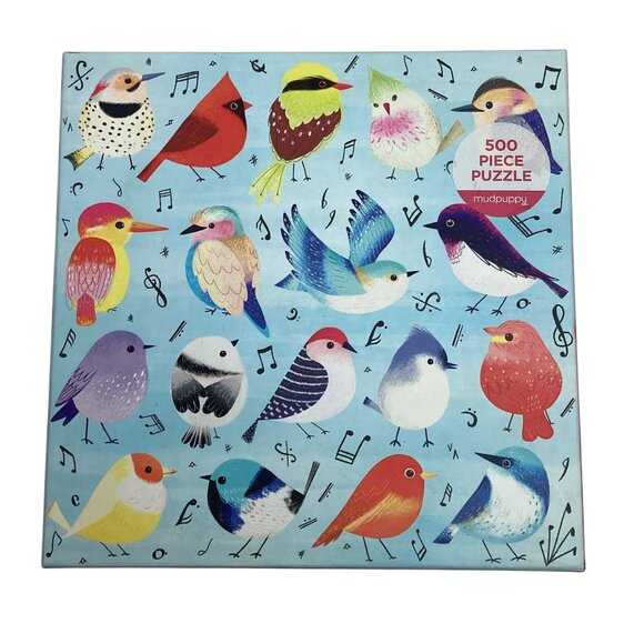 Mudpuppy Songbirds 500 Piece Puzzle Fun & Colorful Bird Illustration - Picture 1 of 5